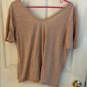SHEIN Tan Relaxed Short Sleeve Tee